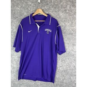 Gonzaga Bulldogs Polo Mens XL Shirt Golf University Basketball NCAA Nike Purple